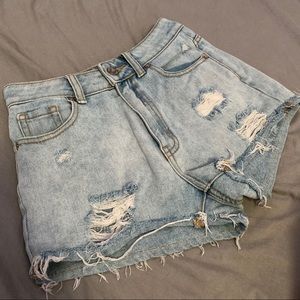 Pacsun High-Waisted Distressed Jean Shorts